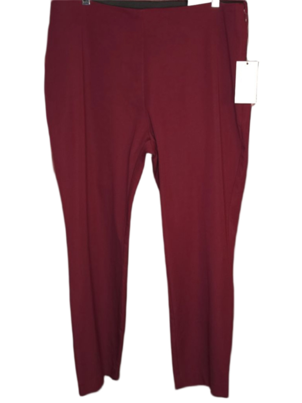 A New Day Womens 14R Burgundy Skinny Ankle Pants High Rise Stretch Pull On NWT